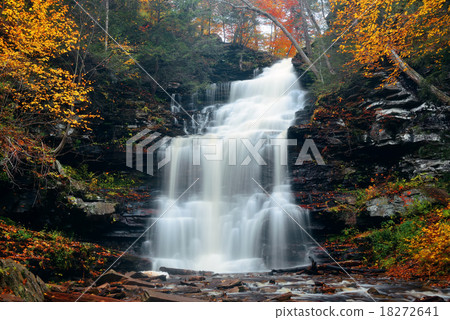 Autumn waterfalls 18272641