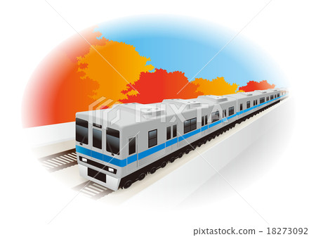 秋季火車插圖（背景A） 18273092
