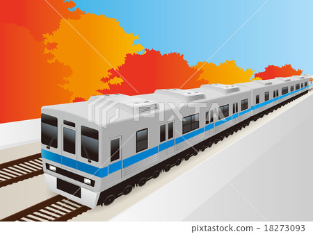 秋季火車插圖（背景B） 18273093