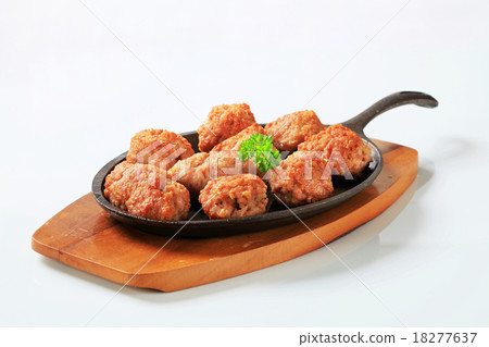 Pan-fried meat balls Pan-fried meat balls 18277637