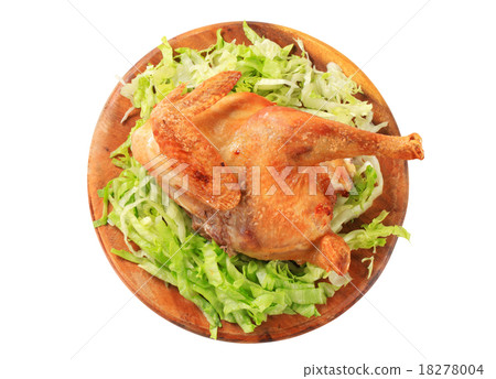 Roasted chicken with lettuce 18278004