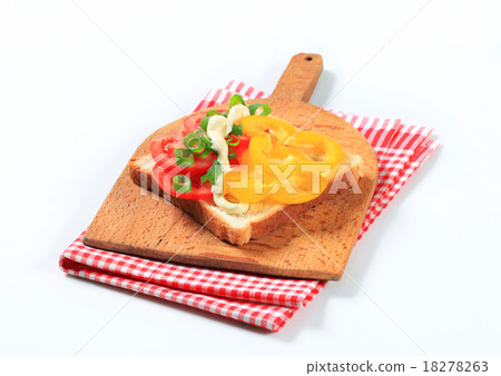 Open faced vegetable sandwich Open faced vegetable sandwich 18278263