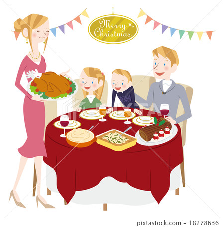 Families making Christmas parties 18278636