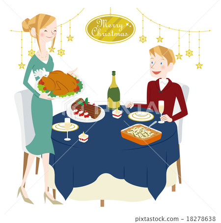 A couple doing a Christmas party 18278638