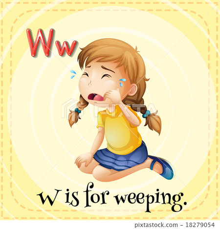 Flashcard letter W is for weeping 18279054