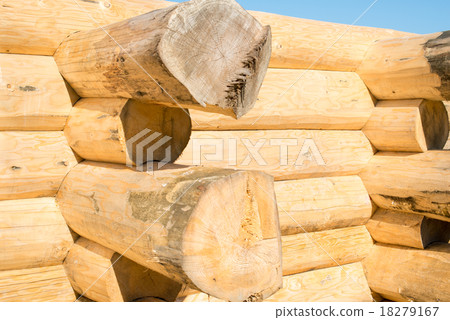 Construction of the handcrafted scribe fit house Construction of the handcrafted scribe fit house 18279167