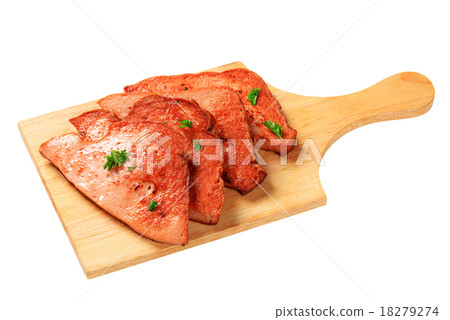 Pan fried lunchmeat Pan fried lunchmeat 18279274