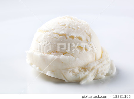 Scoop of white ice cream Scoop of white ice cream 18281395