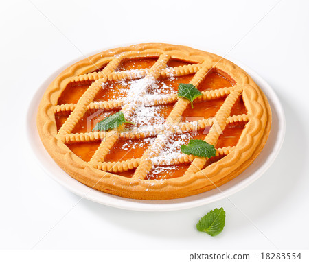 Lattice topped apricot crostata 18283554