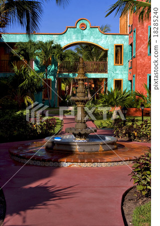 red blue  house  in playa del carmen 18285240