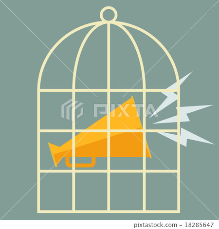 Megaphone in a cage Megaphone in a cage 18285647