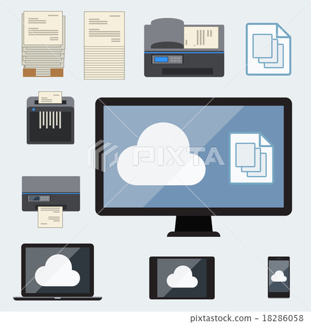 Cloud Computing, Vector Flat design 18286058