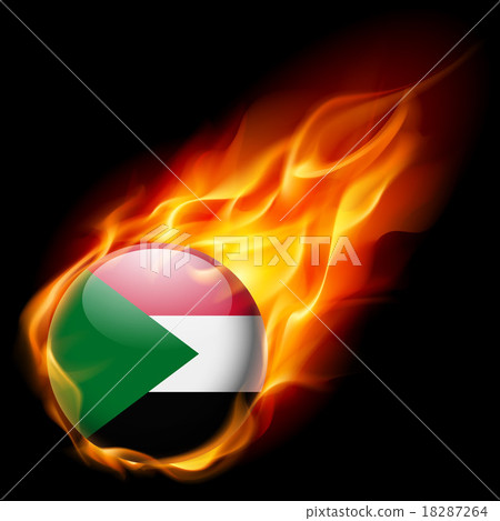 Round glossy icon of Sudan 18287264