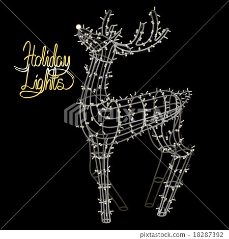 Glowing Christmas deer Glowing Christmas deer 18287392