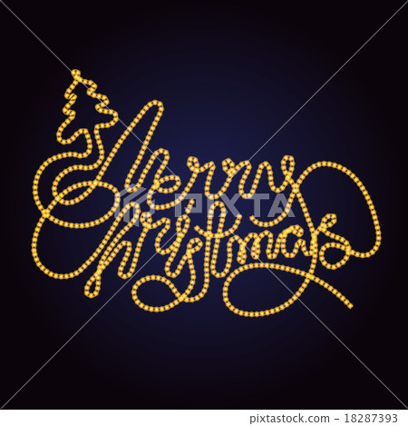 Vector lettering of LED strip light Vector lettering of LED strip light 18287393