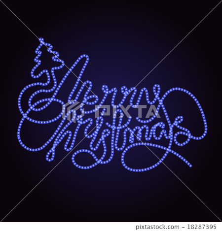 Vector lettering of  LED strip light  18287395