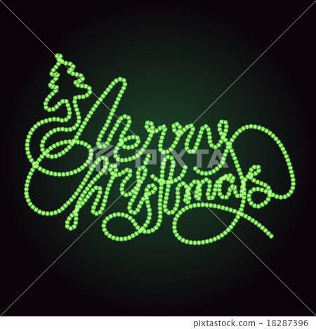 Vector lettering of LED strip light Vector lettering of LED strip light 18287396