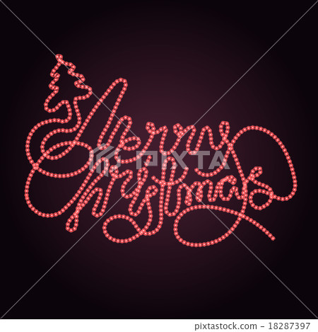 Vector lettering of  LED strip light  18287397