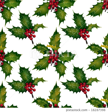 Vector holly - seamless pattern Vector holly - seamless pattern 18287398