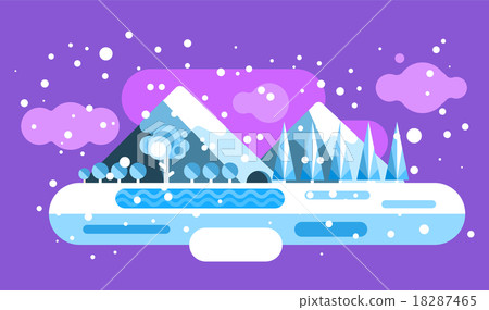 Abstract outdoor winter landscape 18287465