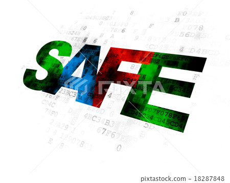 Security concept: Safe on Digital background 18287848