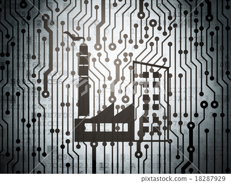 Business concept: circuit board with Industry Business concept: circuit board with Industry 18287929