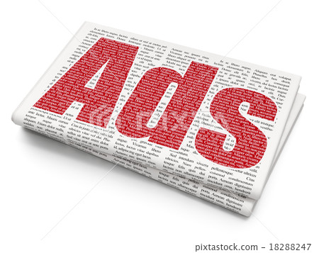 Advertising concept: Ads on Newspaper background 18288247