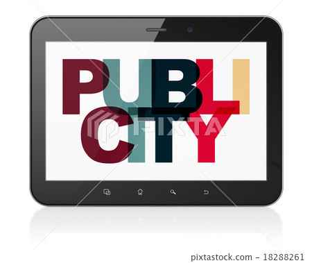 Advertising concept: Tablet Computer with 18288261