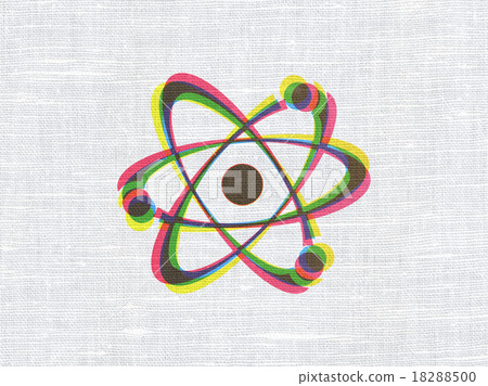 Science concept: Molecule on fabric texture 18288500