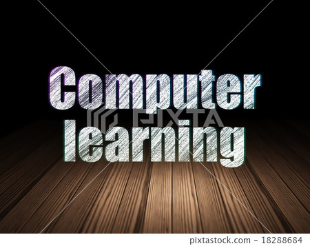 Studying concept: Computer Learning in grunge dark 18288684