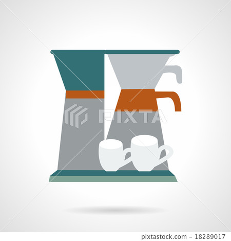 Office coffee maker flat vector icon 18289017