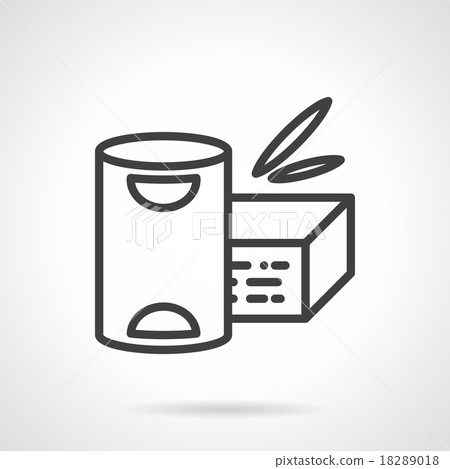 Baby powder milk simple line vector icon Baby powder milk simple line vector icon 18289018