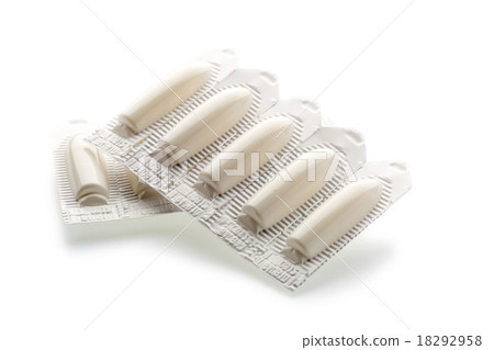 Vaginal suppository tablet in plastic strip pack Vaginal suppository tablet in plastic strip pack 18292958