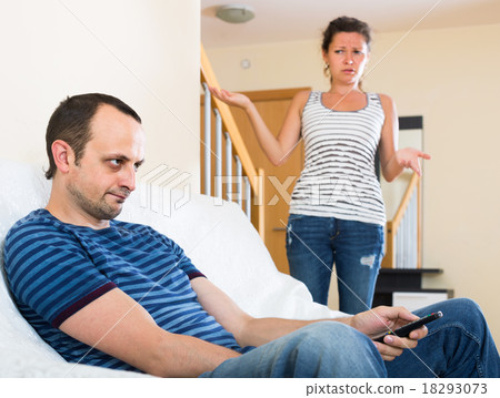 wife and furious husband discussing divorce wife and furious husband discussing divorce 18293073
