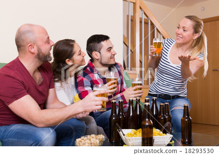 Friends hanging out with beer 18293530