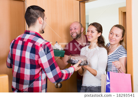 Family receiving visitors 18293541