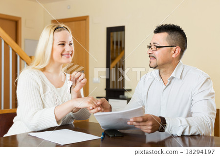 Couple buying apartment Couple buying apartment 18294197