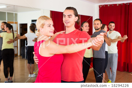 Expressive couple learning tango 18294226