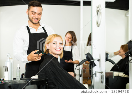 woman in the barbershop 18294758