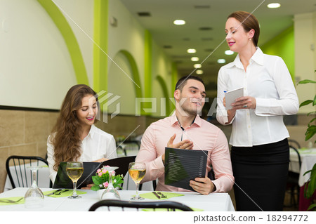 Young couple at restaurant Young couple at restaurant 18294772