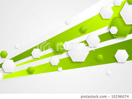 Abstract green tech vector background - Stock Illustration [18296074 ...