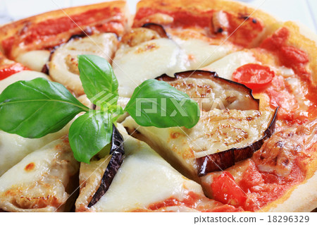 Eggplant and cheese pizza Eggplant and cheese pizza 18296329