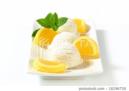 Ice cream with jelly candy 18296738