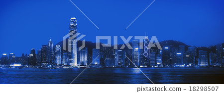 Hong Kong Panorama Night Victoria Harbour Concept Hong Kong Panorama Night Victoria Harbour Concept 18298507