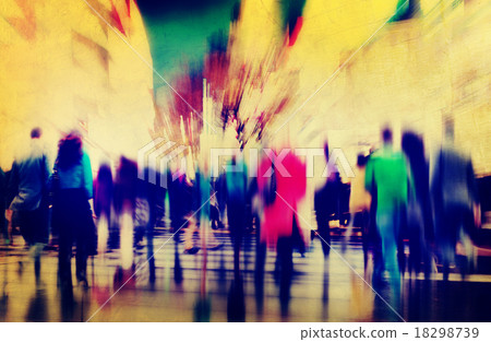 Business People Rush Hour Walking Commuting City Concept Business People Rush Hour Walking Commuting City Concept 18298739