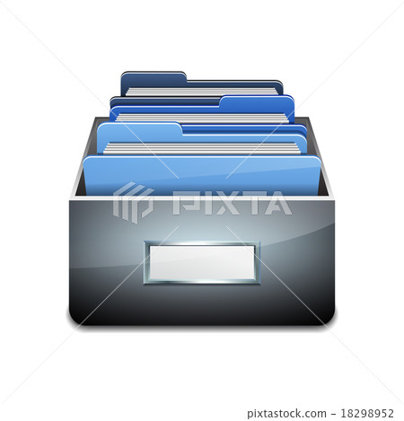 Vector File Cabinet with Documents Vector File Cabinet with Documents 18298952