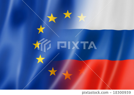 Europe and Russia flag 18300939