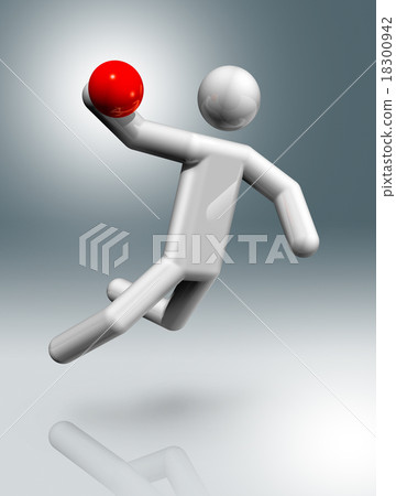 Handball 3D symbol, Olympic sports 18300942