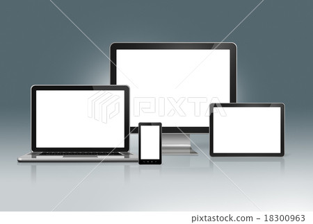 High Tech Computer Set on a futuristic background High Tech Computer Set on a futuristic background 18300963