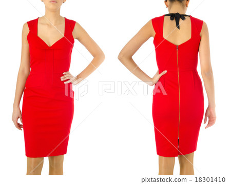 Fashion concept with woman clothing on white Fashion concept with woman clothing on white 18301410